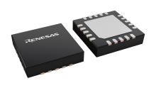3D illustration featuring top and bottom views of QFN chip package with 20 lead count.
