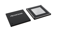 3D illustration featuring top and bottom views of SCQFN chip package with 72 lead count.