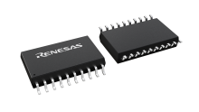 3D illustration featuring top and bottom views of SOIC chip package with 20 lead count.