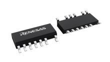 3D illustration featuring top and bottom views of SOICN chip package with 13 lead count.