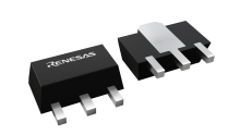 3D illustration featuring top and bottom views of SOT chip package with 3 lead count.