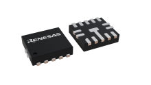 3D illustration featuring top and bottom views of STQFN chip package with 14 lead count.