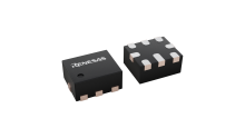 3D illustration featuring top and bottom views of STQFN chip package with 8 lead count.