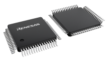 3D illustration featuring top and bottom views of TFQFP chip package with 64 lead count.