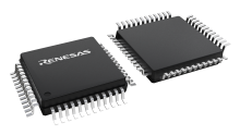 3D illustration featuring top and bottom views of TQFP chip package with 48 lead count.