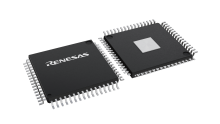 3D illustration featuring top and bottom views of TQFP-EP IC chip package with 64 lead count.