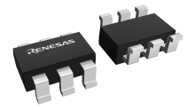 3D illustration featuring top and bottom views of TSOT IC chip package with 6 lead count.