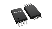 3D illustration featuring top and bottom views of TSSOP IC chip package with 8 lead count.