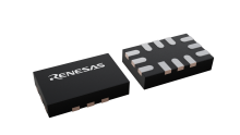 3D illustration featuring top and bottom views of UTDFN IC chip package with 12 lead count.