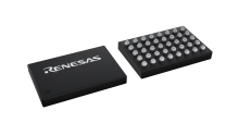 3D illustration featuring top and bottom views of WLCSP IC chip package with 40 lead count.