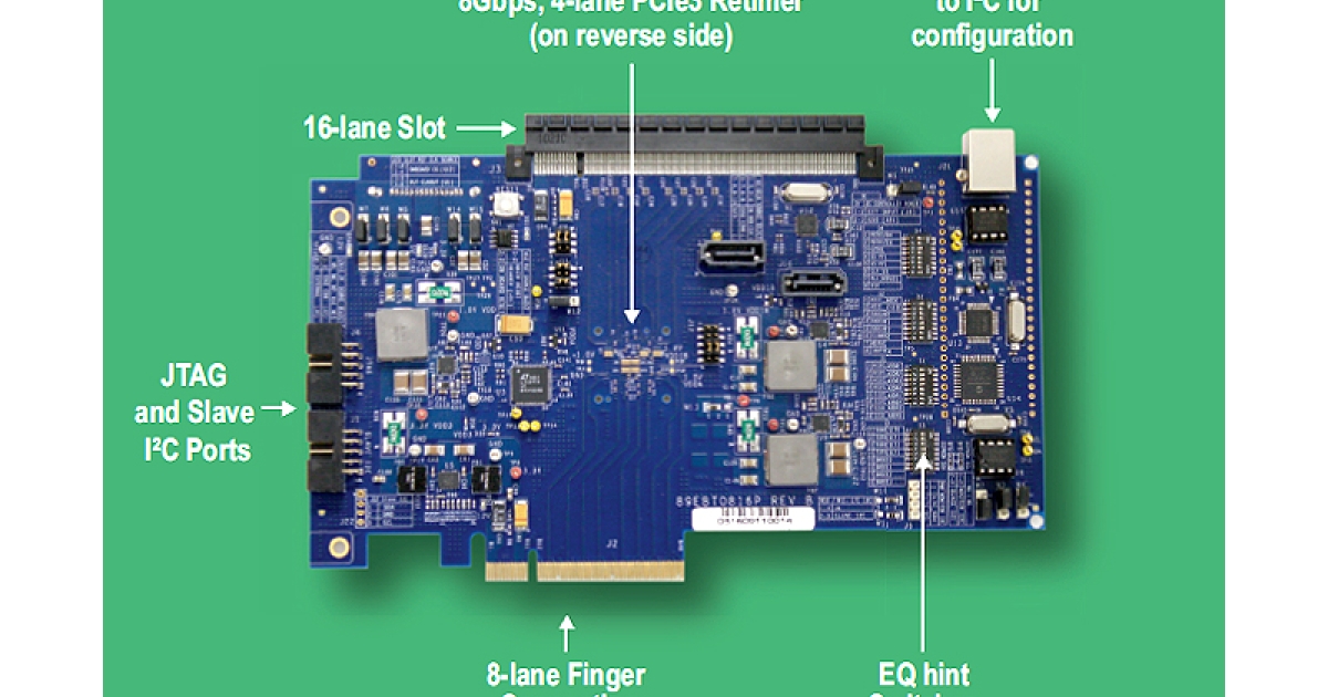 89KTT0816P - Evaluation Board for 89HT0816P Retimer, 8-lane