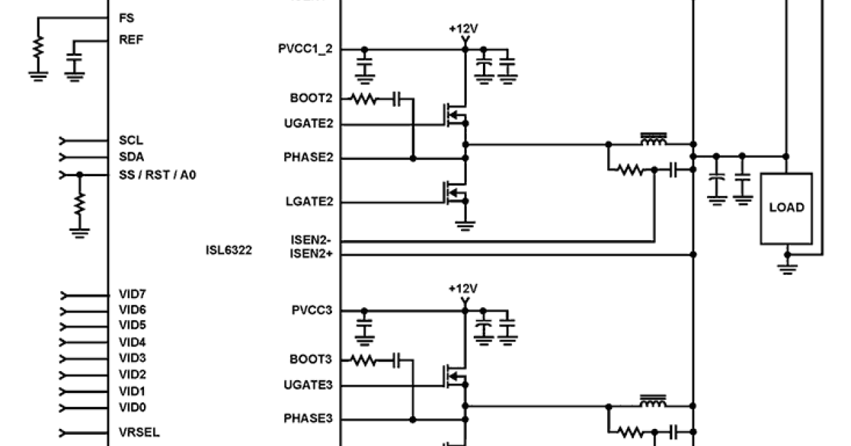 Isl6322 Four Phase Buck Pwm Controller With Integrated Mosfet Drivers