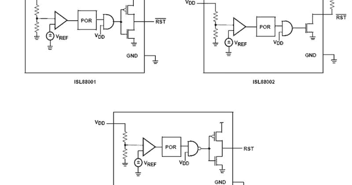 ISL88002 - Ultra-Low Power 3 Ld Voltage Supervisors in SC-70