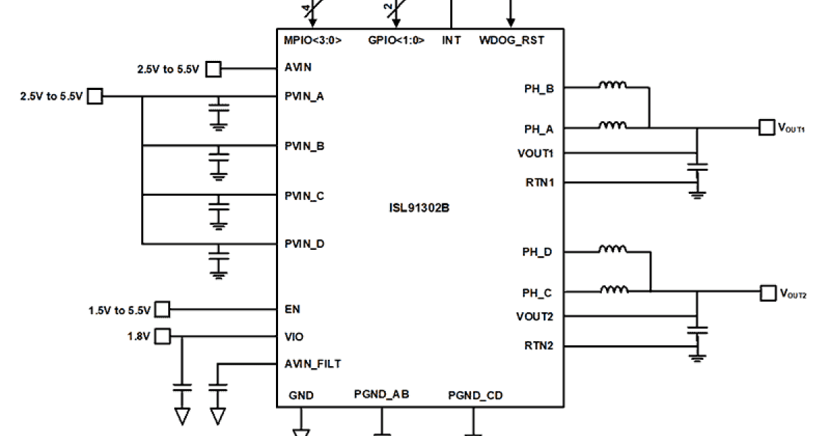ISL91302B - Dual/Single Output Power Management IC | Renesas