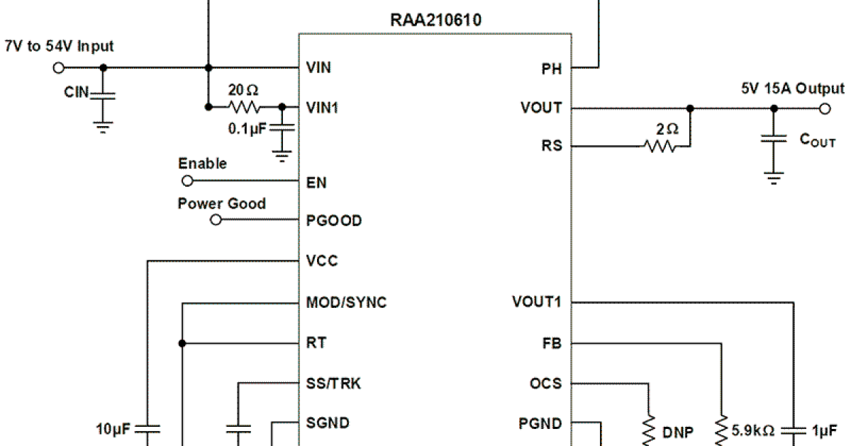 RAA210610 - 15A, 54V Single-Channel DC/DC Step-Down Power ...