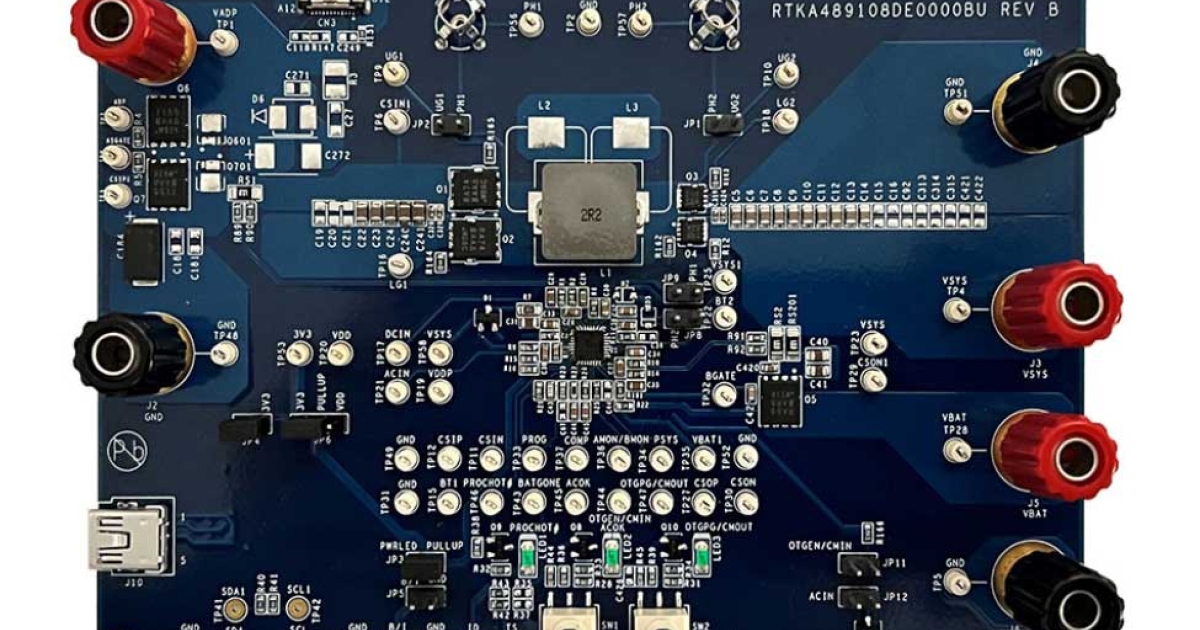 RTKA489108DE0000BU BuckBoost NVDC Battery Charger Evaluation Board
