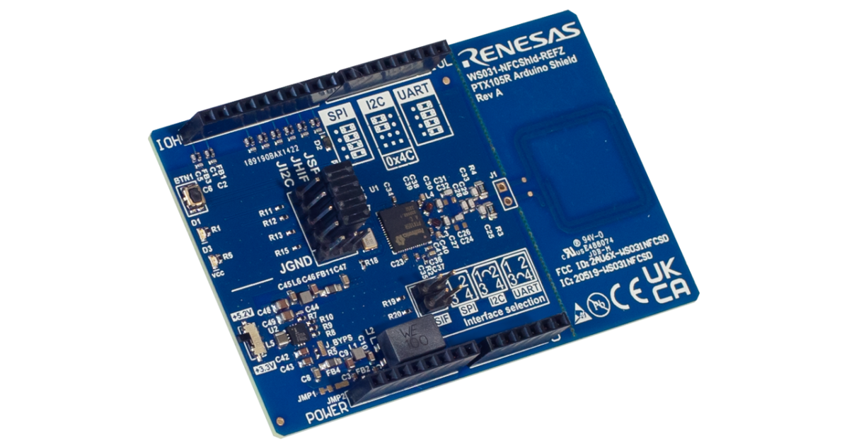 WS031-NFCSHLD-REFZ - PTX105R NFCリーダーArduinoシールド