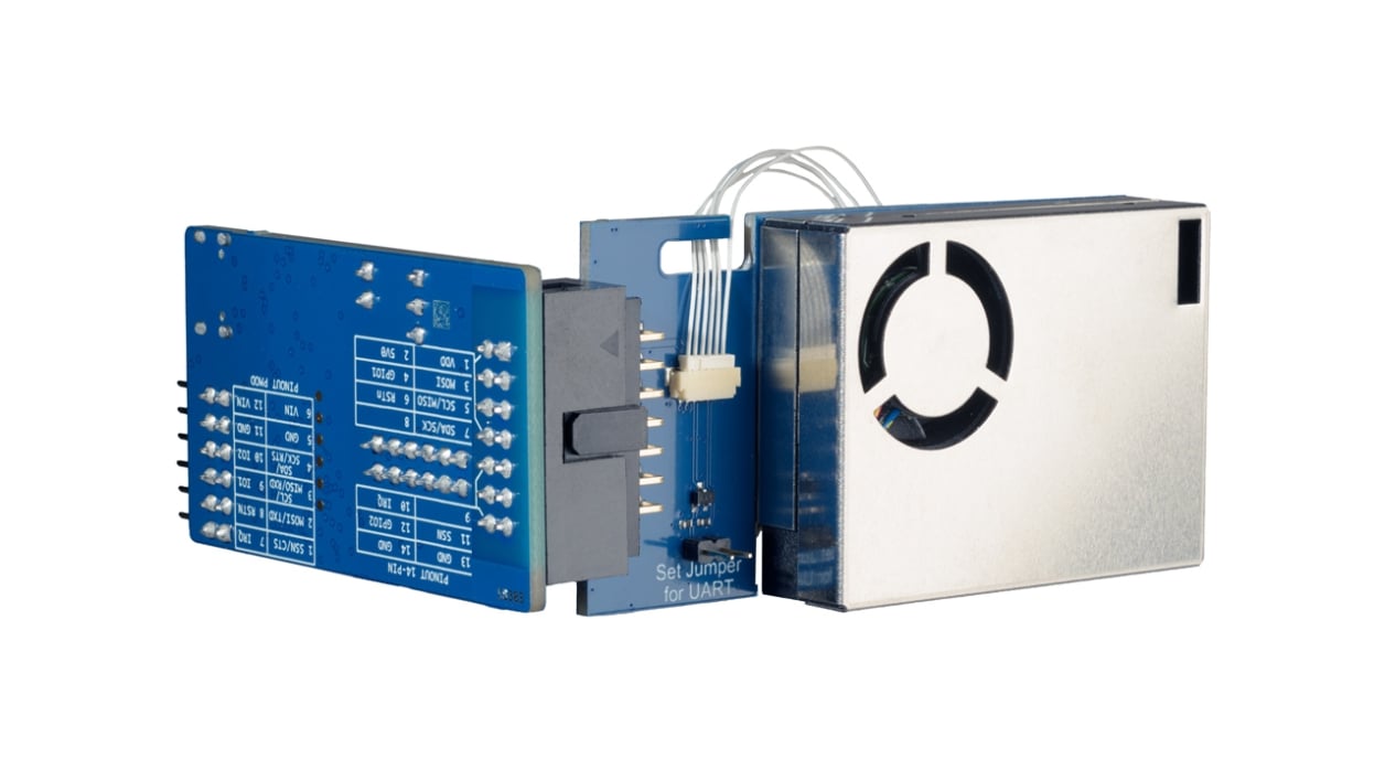 RRH62000 統合センサー モジュール (ドーターボード付き) + 環境センサ通信(ESCom)ボード - 背面