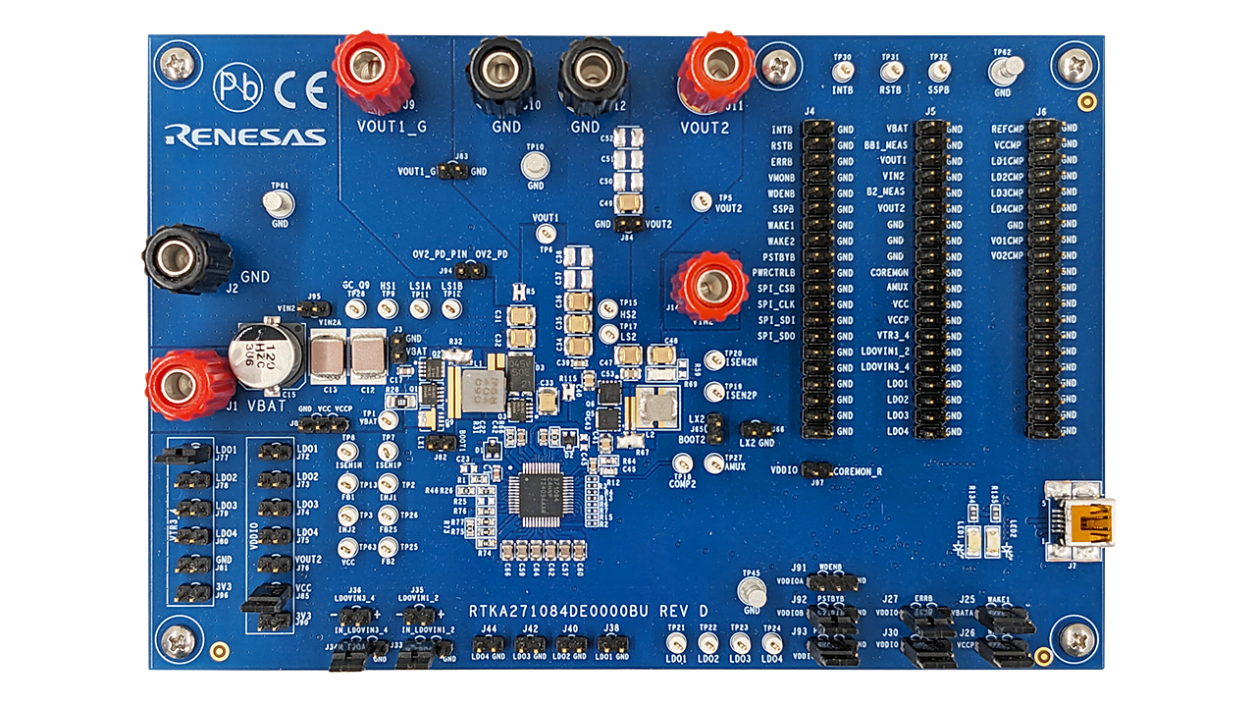 RAA271084 Evaluation Board - Top