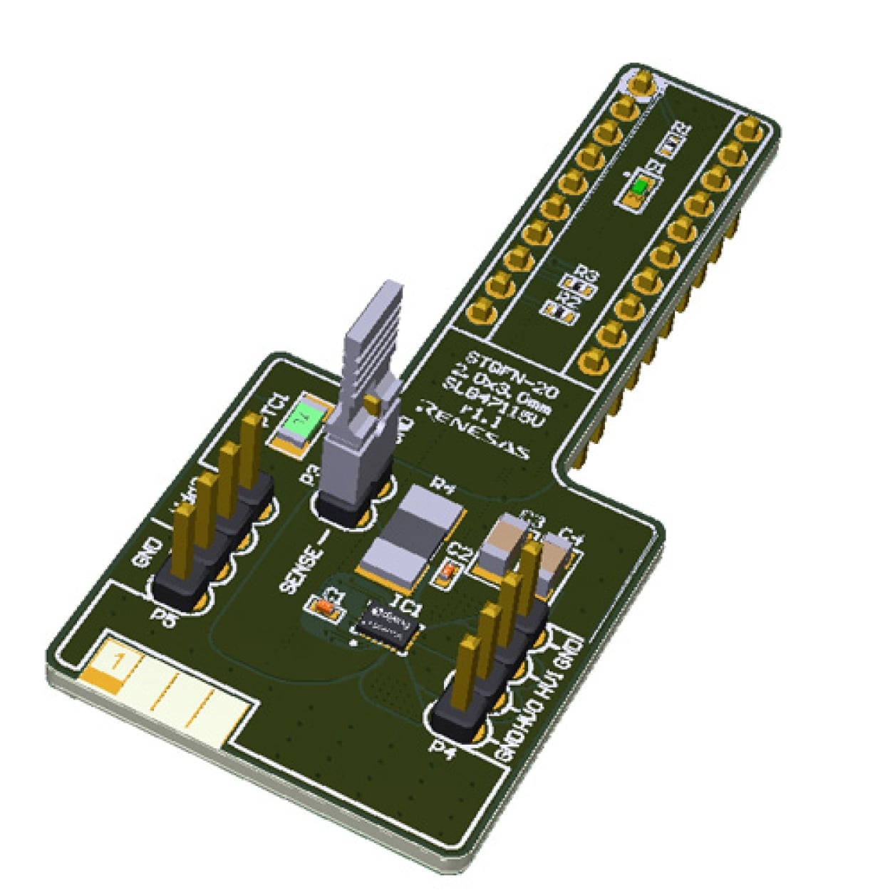 SLG47115V-DIP - HVPAK SLG47115 20-Pin DIP Prototyping Board | Renesas