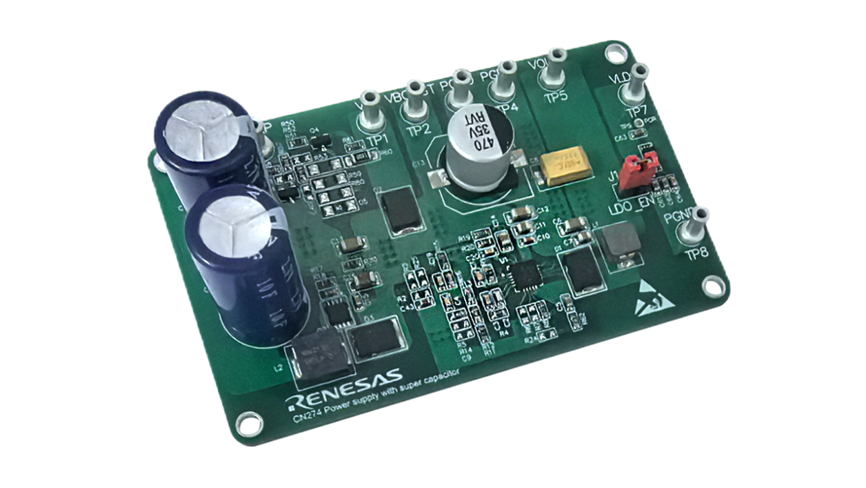 電力メーター向けLast Gasp対応昇降圧電源のリファレンスデザインボード