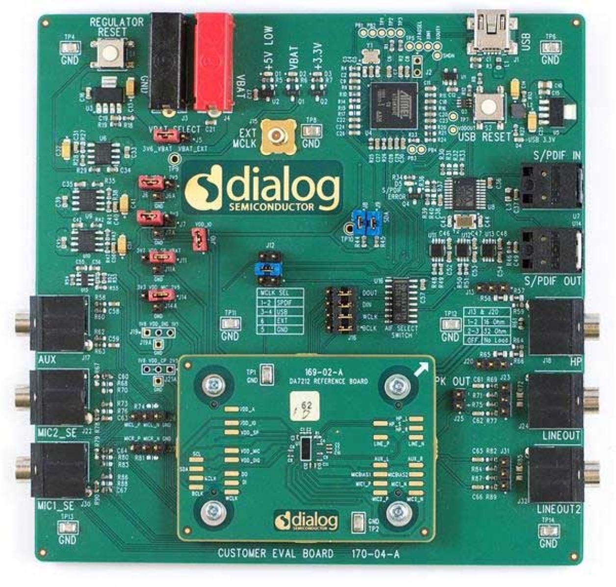 DA7212-EVAL - Ultra-Low Power Stereo Codec with 650µW Always-On