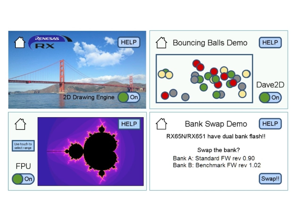 RX65N Envision Kit Demo Screen