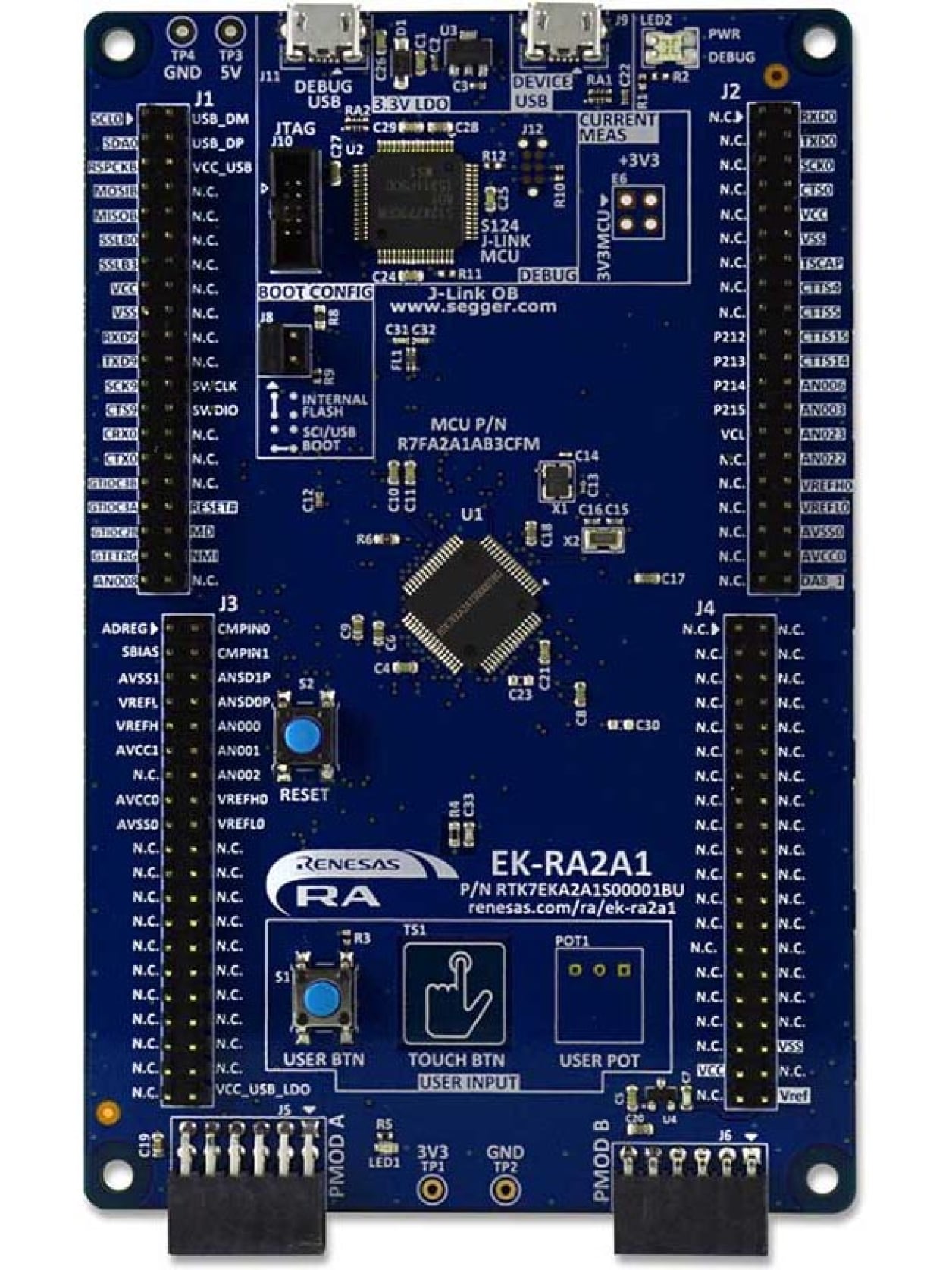 EK-RA2A1 - RA2A1 MCUグループ評価キット | Renesas ルネサス