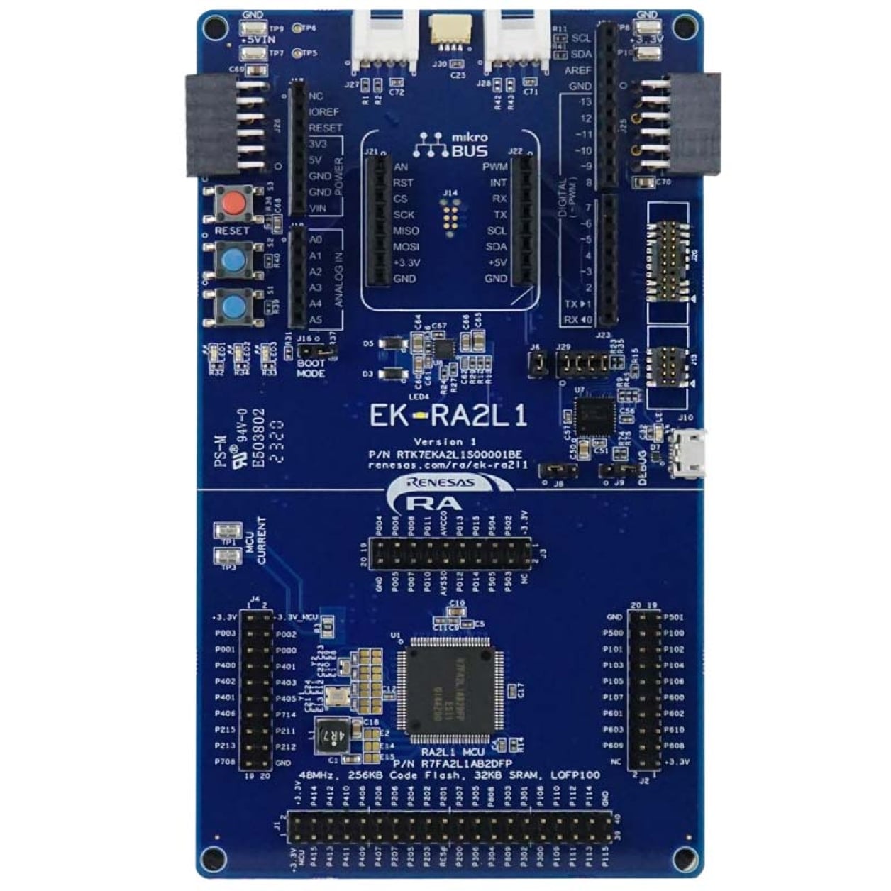 EK-RA2L1 - Evaluation Kit for RA2L1 MCU Group | Renesas