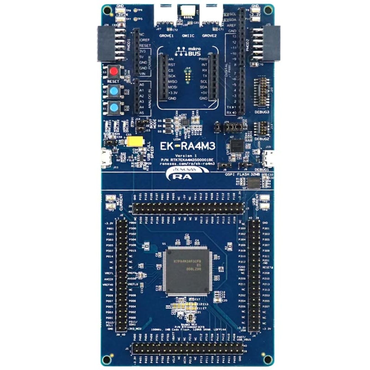 EK-RA4M3 - Evaluation Kit for RA4M3 MCU Group | Renesas