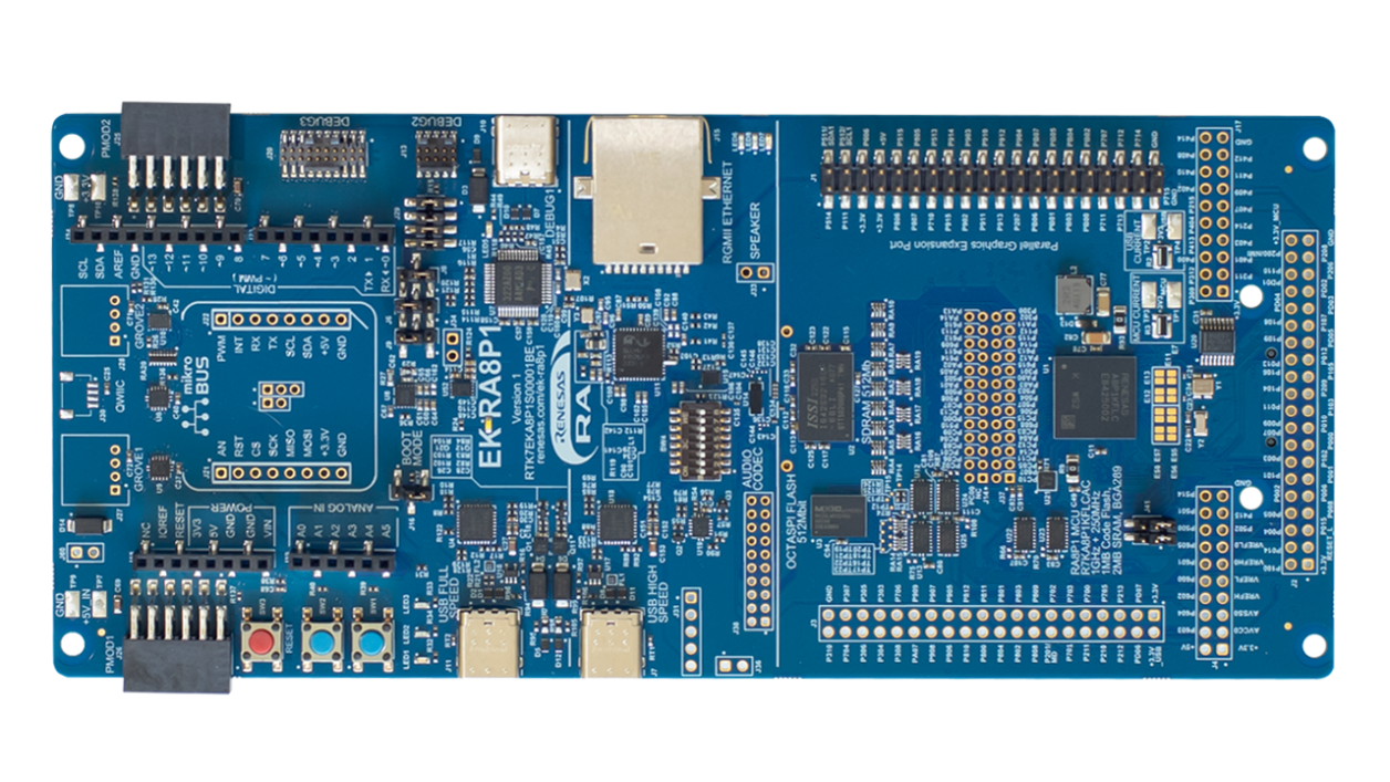 EK-RA8P1 Evaluation Board - Top