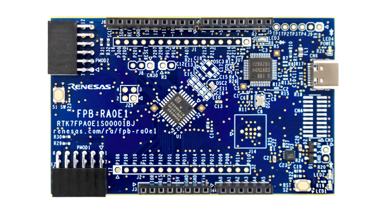 Fast Prototyping Board for RA0E1 - Top