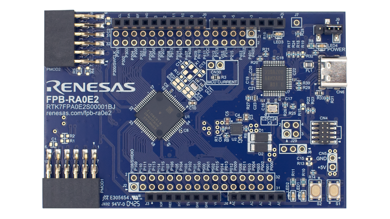 FPB-RA0E2 Evaluation Board - Top