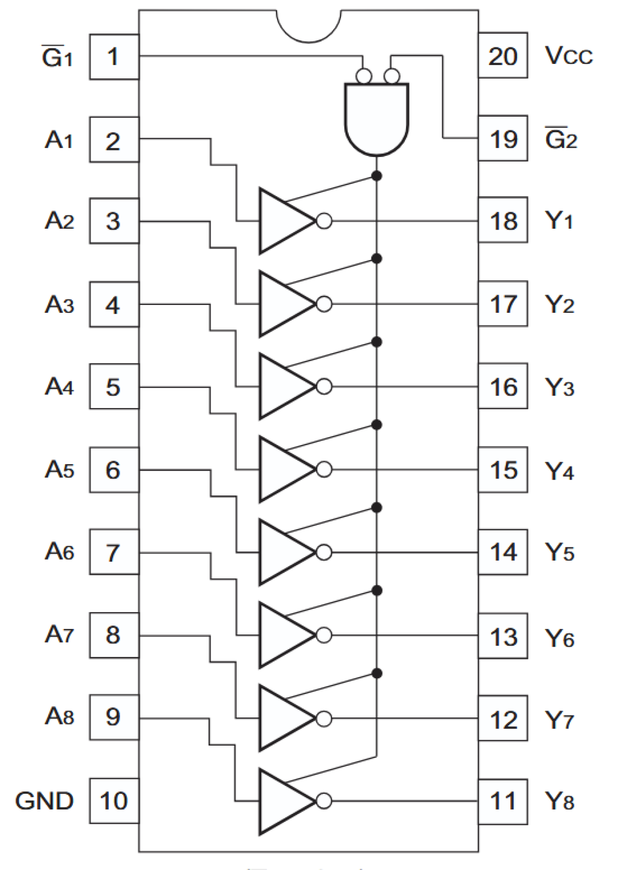 HD74HC540RP Block Diagram