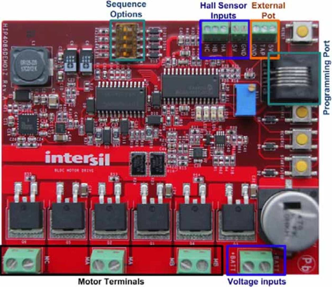 HIP4086DEMO1Z - 3-Phase MOSFET Driver for BLDC Motors