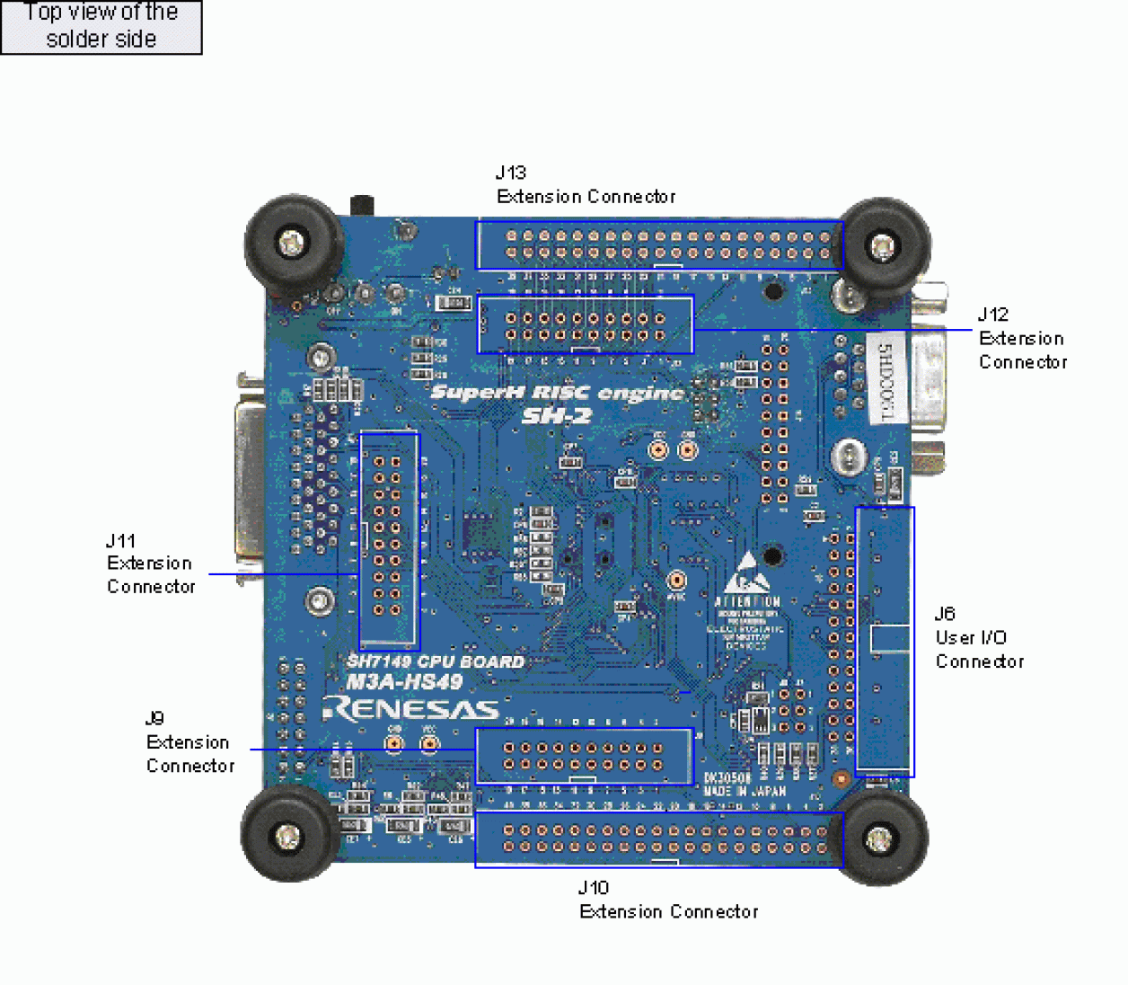 SH7149 CPU Board Back