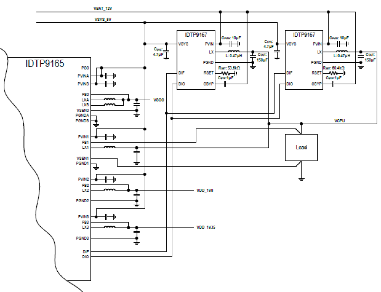 IDTP9165-IDTP9167 Application Diagram