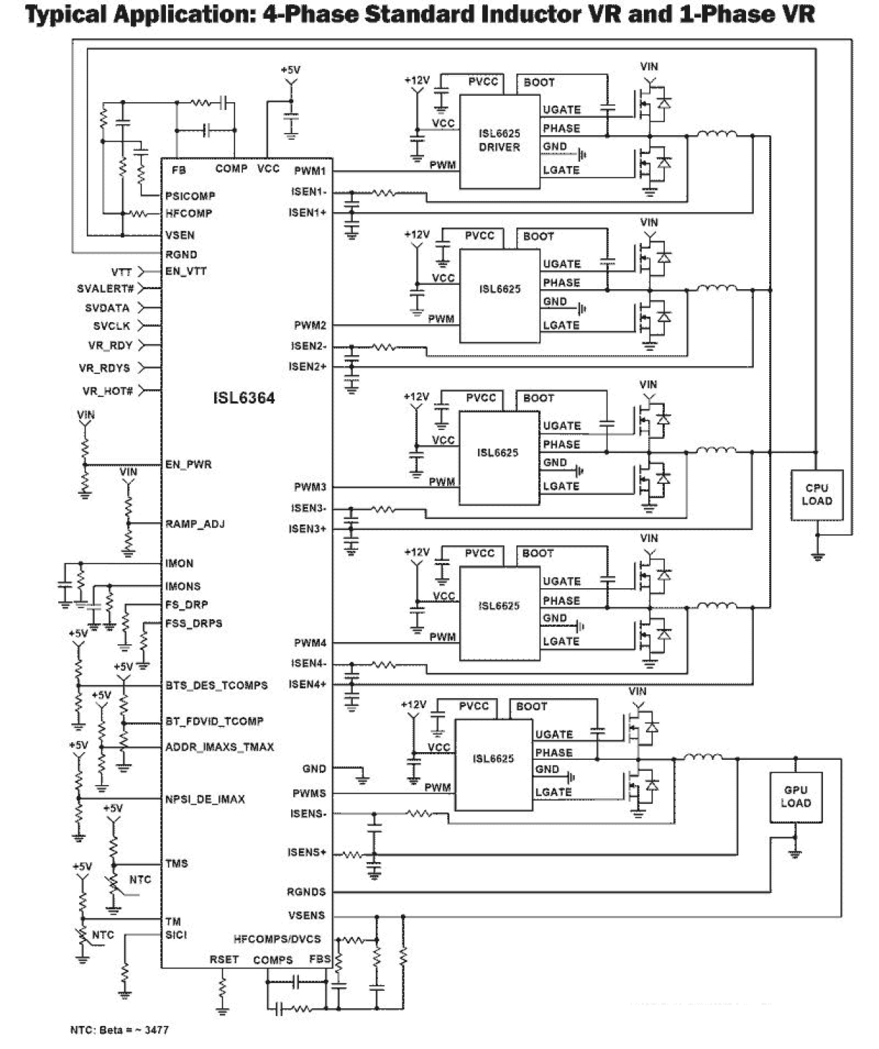 ISL6364 Functional Diagram