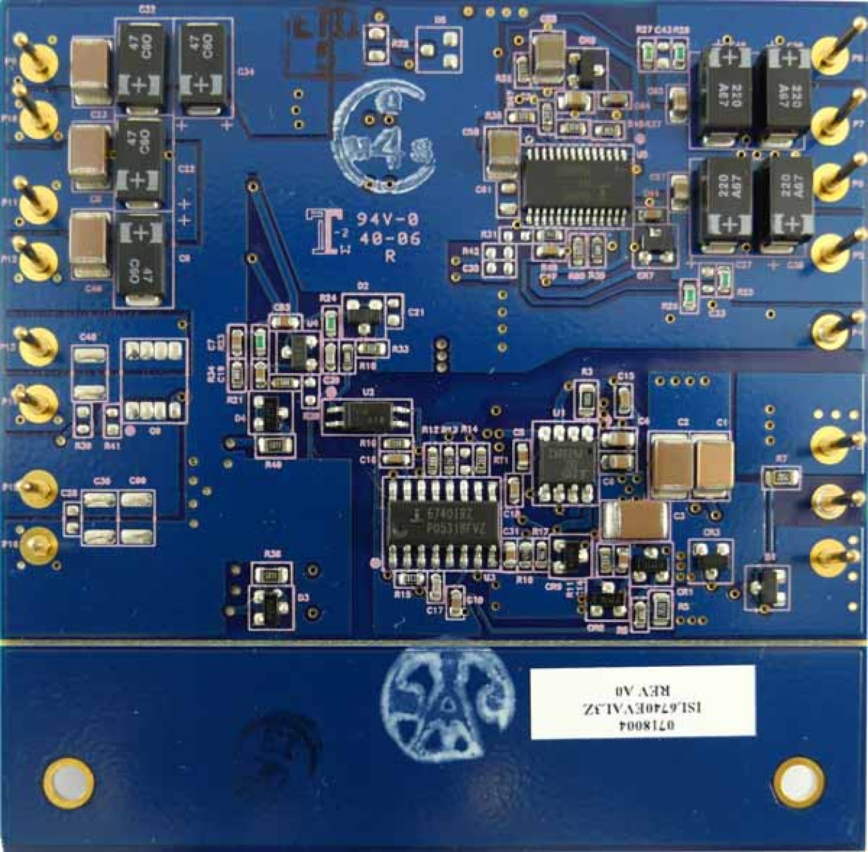 ISL6740EVAL3Z PWM Controller Evaluation Board Back