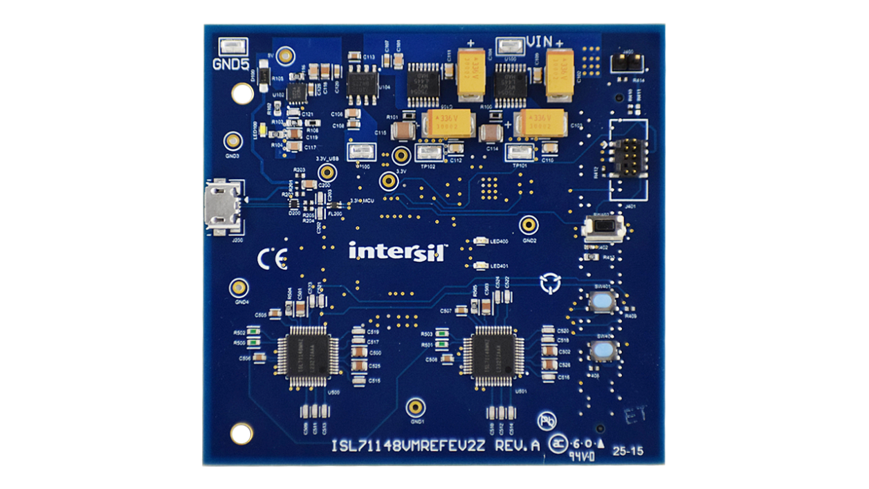 ISL71148VMREFEV2Z リファレンスデザインボード - 前面