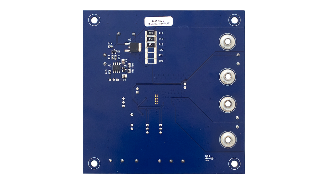 ISL73007MEVAL1Z 評価ボード - 底面