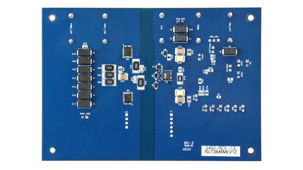 ISL73846MEV1Z Evaluation Board - Bottom
