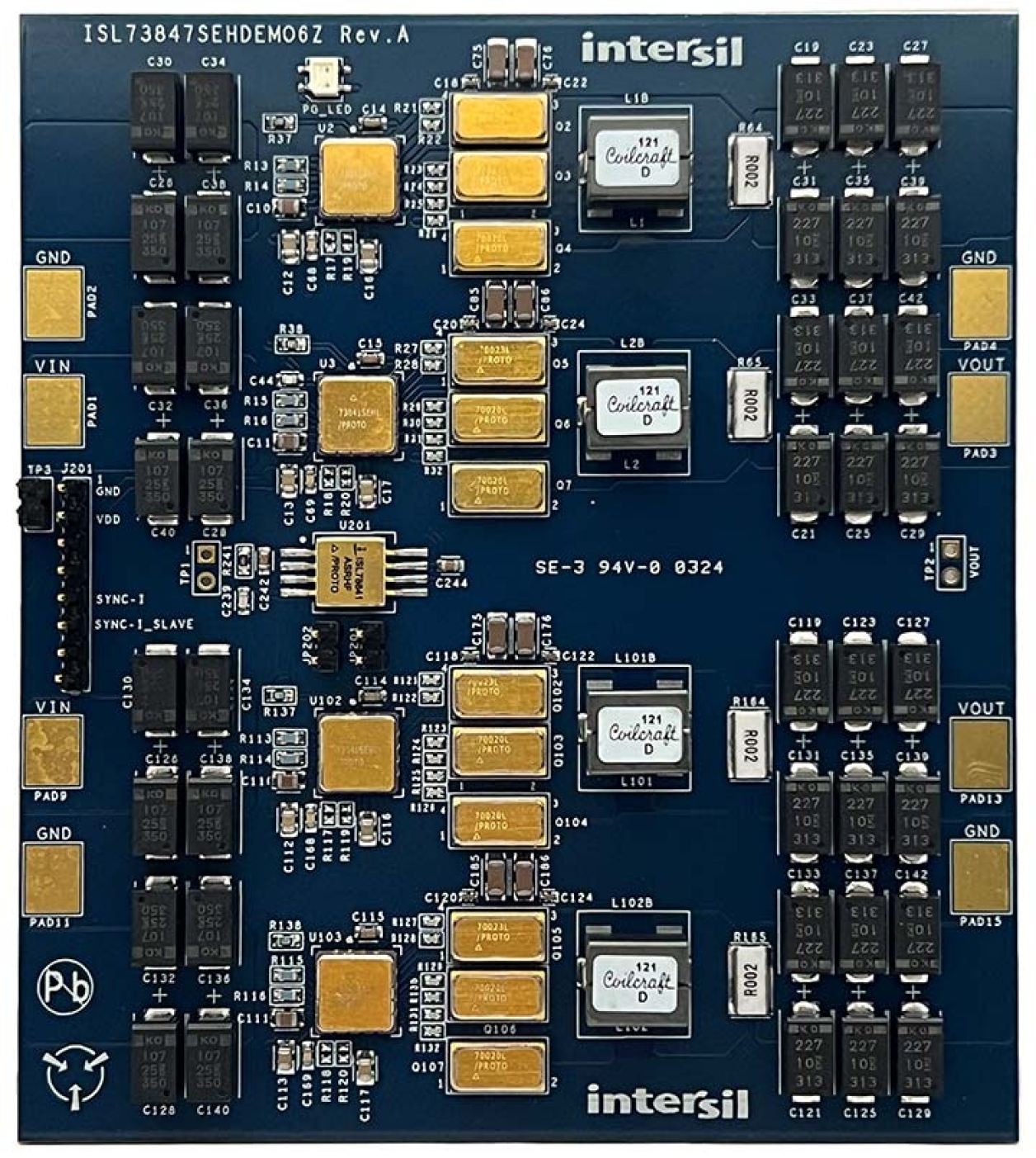 ISL73847SEHDEMO6Z - Rad Hard Quad-Phase Current Mode PWM