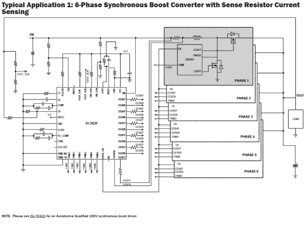 ISL78220 Functional Diagram