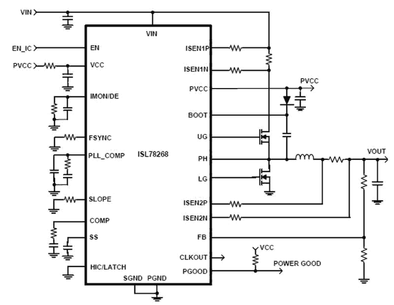 ISL78268 Functional Diagram