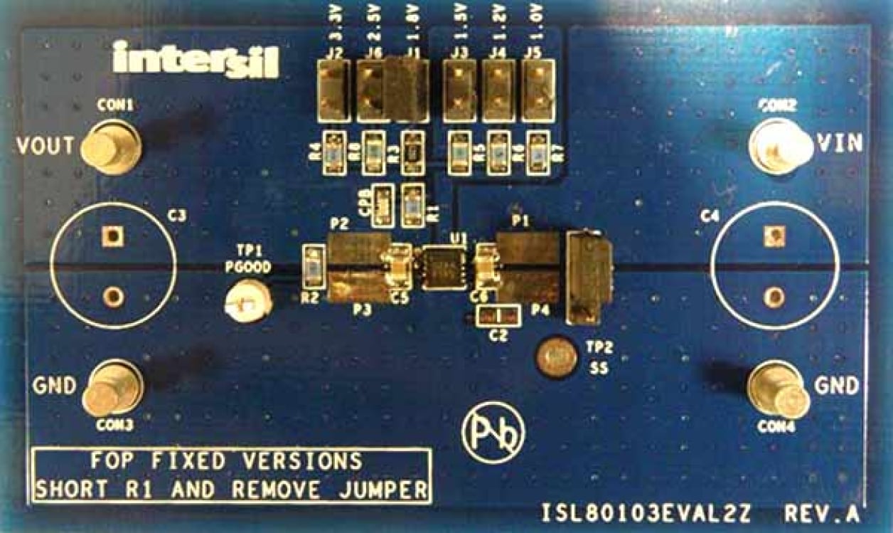 ラウレンシス ISL80103EVAL2Z - High Performance 1A/2A/3A LDO Evaluation Board