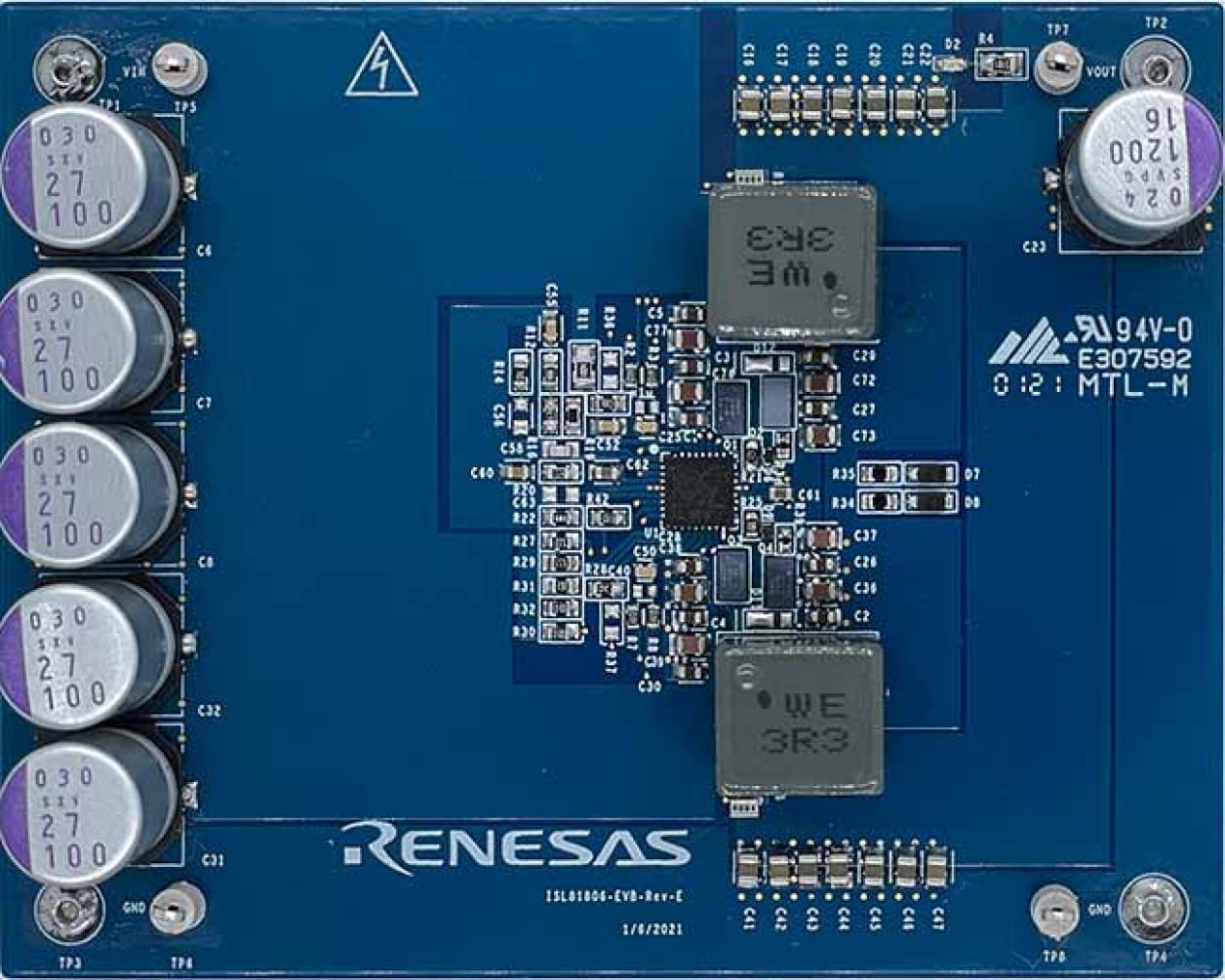 ISL81806EVAL1Z - Dual-Phase EVB with 18V to 80V Input Range, 12V