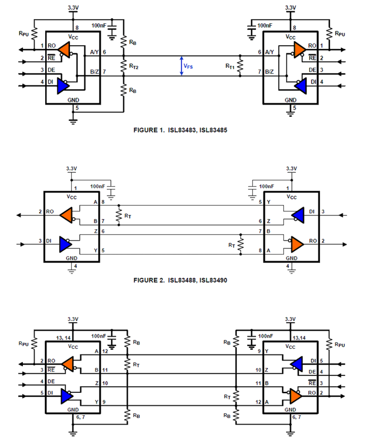 ISL8348x_ISL8349x Functional Diagram