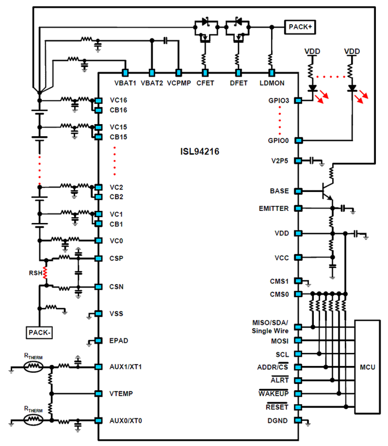 ISL94216 Diagram Block