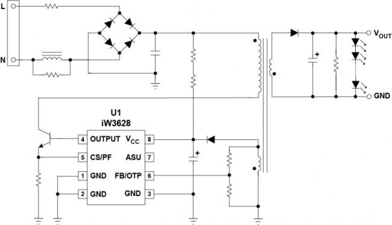 iW3628 Typical Applications Diagram